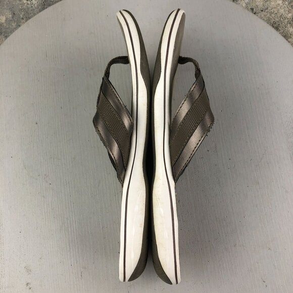 Earth Spirit Women's Size 8 Brown Open Toe Slip On Flip Flops Sandals Toe Post - Picture 7 of 13